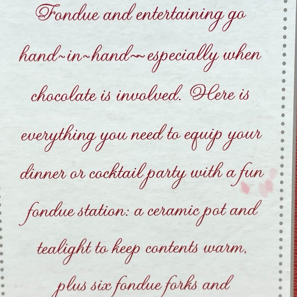 NWTIB Williams-Sonoma Fondue Set, 6 Forks, TeaLight, Stand, Pot = 3.5" T x 5" W - Picture 6 of 10